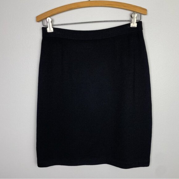 St. John‎ Basics Black Knit Mini Skirt - Picture 2 of 9